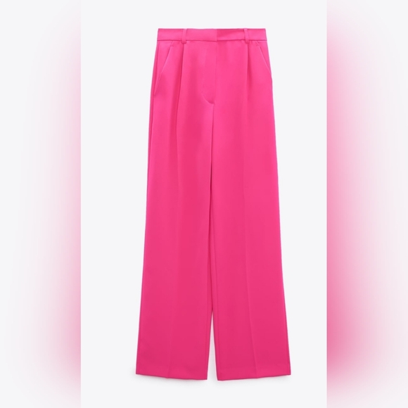 Zara High waisted fuchsia pants size XL - Picture 4 of 5